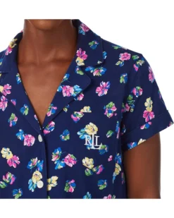 Lauren Ralph Lauren Short Sleeve Notch Collar Boxer PJ Set | Sleepwear 5 Lauren Ralph Lauren Short Sleeve Notch Collar Boxer PJ Set | Sleepwear -Lauren Ralph Store 81vWWaInL. AC SR736920