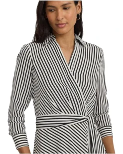 Lauren Ralph Lauren Striped Surplice Crepe Midi Dress | Dresses -Lauren Ralph Store 81wuMOIXYNL. AC SR736920