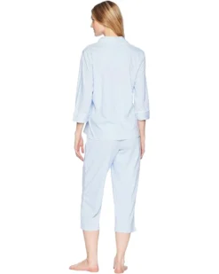 Lauren Ralph Lauren Essentials Bingham Knits Capri PJ Set | Sleepwear -Lauren Ralph Store 81x DklQZyL. AC SR736920