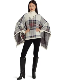 Lauren Ralph Lauren Checked Plaid Wool-Blend Poncho | Sweaters -Lauren Ralph Store 81yPQmbRDkL. AC SR736920