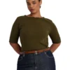Lauren Ralph Lauren Plus Size Stretch Cotton Boatneck Tee | Shirts & Tops