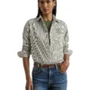Lauren Ralph Lauren Relaxed Fit Striped Broadcloth Shirt | Shirts & Tops