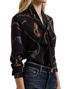 Lauren Ralph Lauren Belting-Print Georgette Tie-Neck Blouse | Shirts & Tops 6 Lauren Ralph Lauren Belting-Print Georgette Tie-Neck Blouse | Shirts & Tops -Lauren Ralph Store 81ztSFKEcqL. AC SR736920