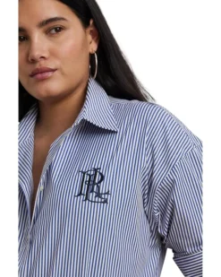 Lauren Ralph Lauren Plus Size Kotta Long Sleeve Button Front Shirt | Shirts & Tops -Lauren Ralph Store 91FAFFkOGAL. AC SR736920