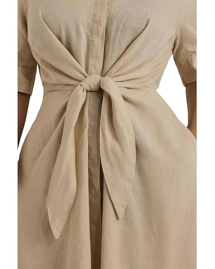 Lauren Ralph Lauren Plus Size Tie-Front Linen Shirtdress | Dresses 3 Lauren Ralph Lauren Plus Size Tie-Front Linen Shirtdress | Dresses - Image 3