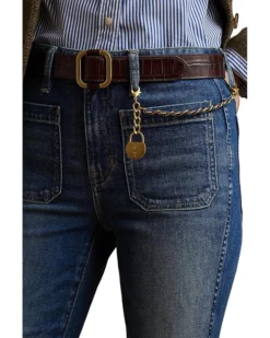 Lauren Ralph Lauren Chain-Trim High-Rise Flare Jean | Jeans -Lauren Ralph Store 91UKV1VO YL. AC SR736920