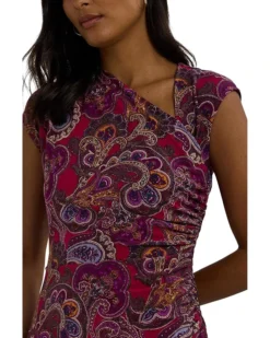 Lauren Ralph Lauren Paisley Stretch Jersey Cap-Sleeve Dress | Dresses -Lauren Ralph Store 91cg4y1 HbL. AC SR736920
