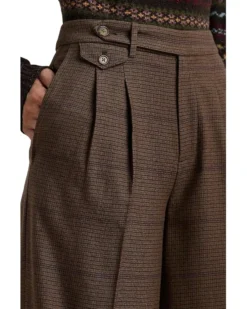 Lauren Ralph Lauren Checked Pleated Wool Wide-Leg Pants 6 Lauren Ralph Lauren Checked Pleated Wool Wide-Leg Pants -Lauren Ralph Store 91dzQOQBx7L. AC SR736920