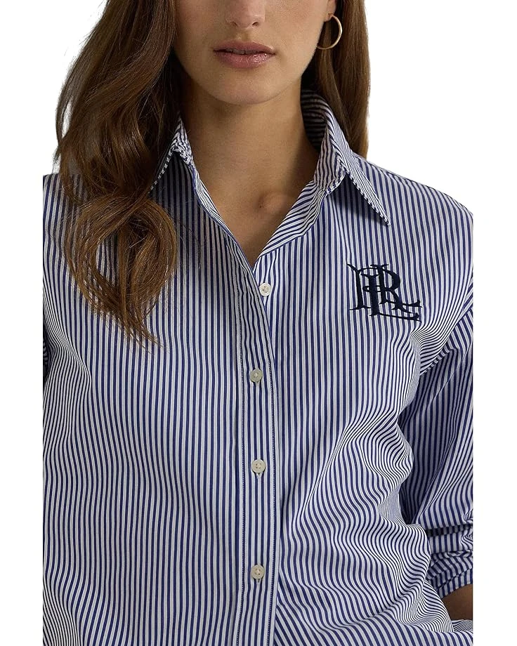 Lauren Ralph Lauren Relaxed Fit Striped Stretch Cotton Shirt | Shirts & Tops 3 Lauren Ralph Lauren Relaxed Fit Striped Stretch Cotton Shirt | Shirts & Tops - Image 3