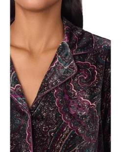 Lauren Ralph Lauren Long Sleeve Velvet Notch Collar Long Pajama Set | Sleepwear -Lauren Ralph Store 91hIfp7s0fL. AC SR736920