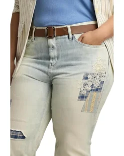 Lauren Ralph Lauren Plus-Size Patchwork Relaxed Tapered Ankle Jean | Jeans -Lauren Ralph Store 91p1g5T2dmL. AC SR736920